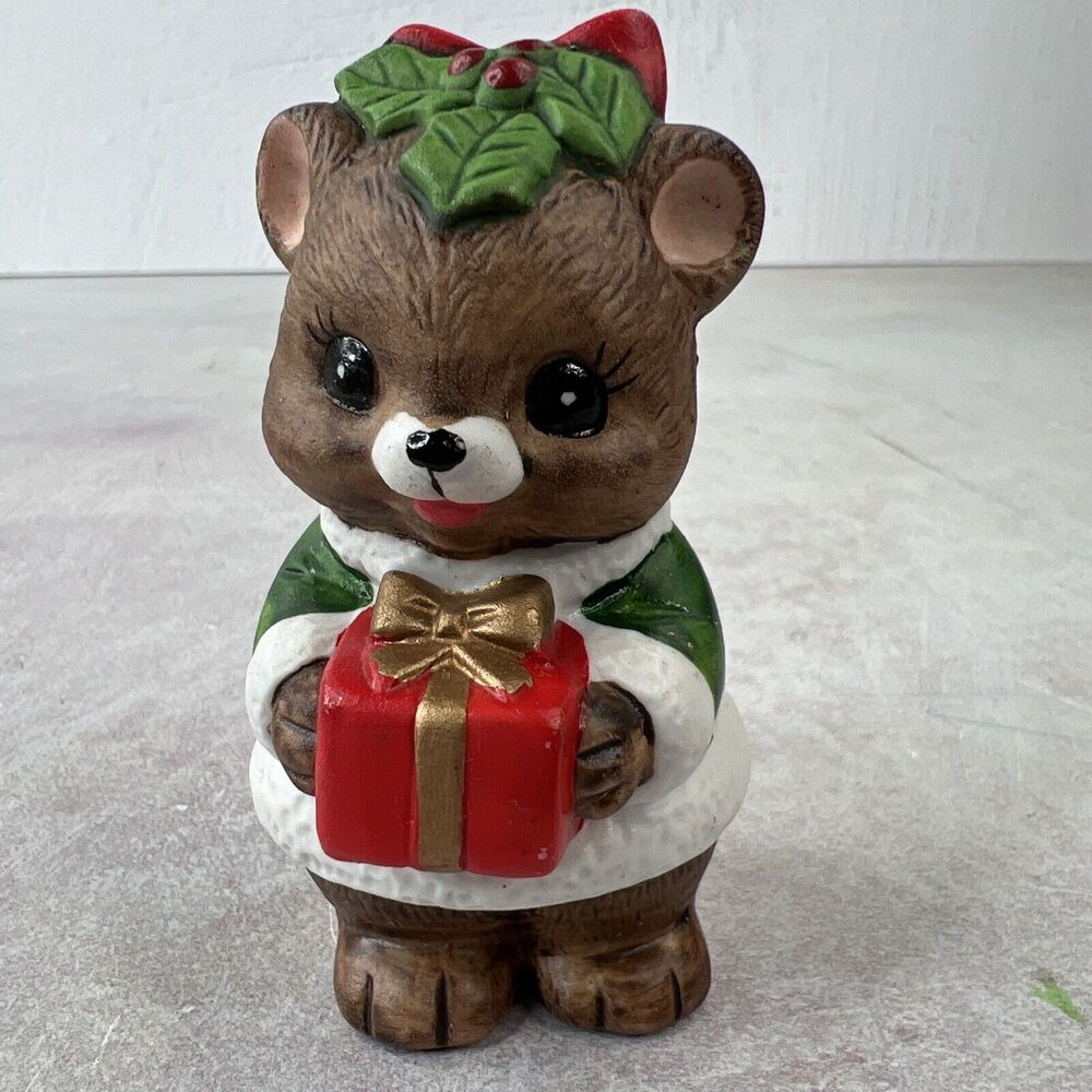 VTG LEFTON MRS. CLAUS MOUSE PORCELAIN‎ CHRISTMAS FIGURINES 3 Inch